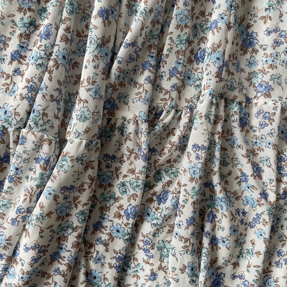 Altar'd State Blue and Cream Floral Maxi Skirt - Picture 2 of 3
